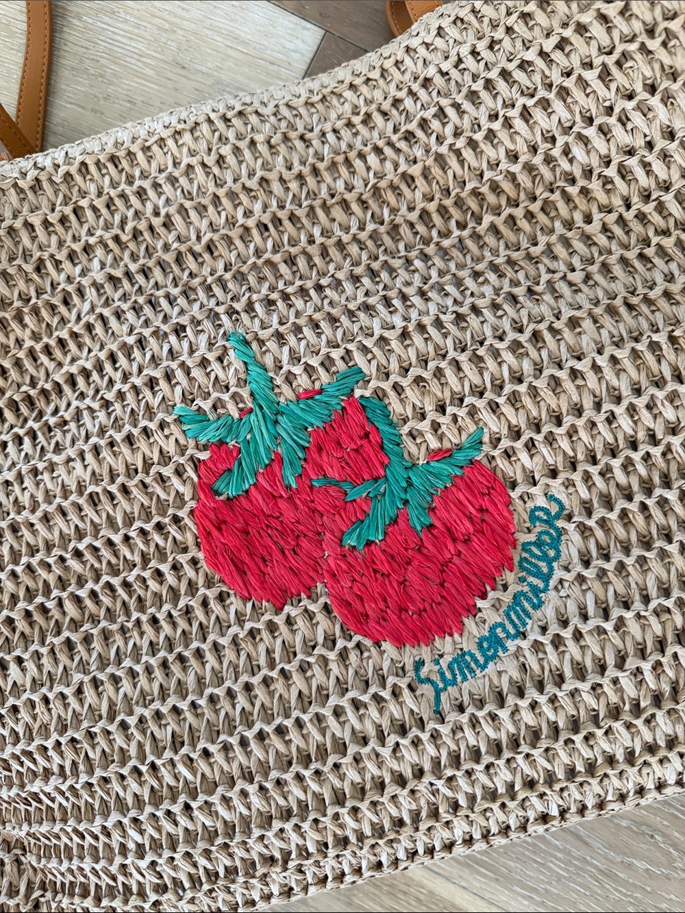 SIMONMILLER Raffia Embroidered Logo Studio Tote - Picture 8 of 8